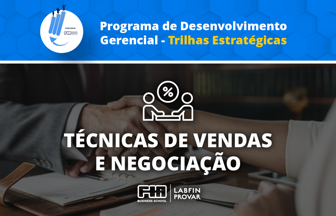 Course Image Técnicas de vendas e negociação - FIA